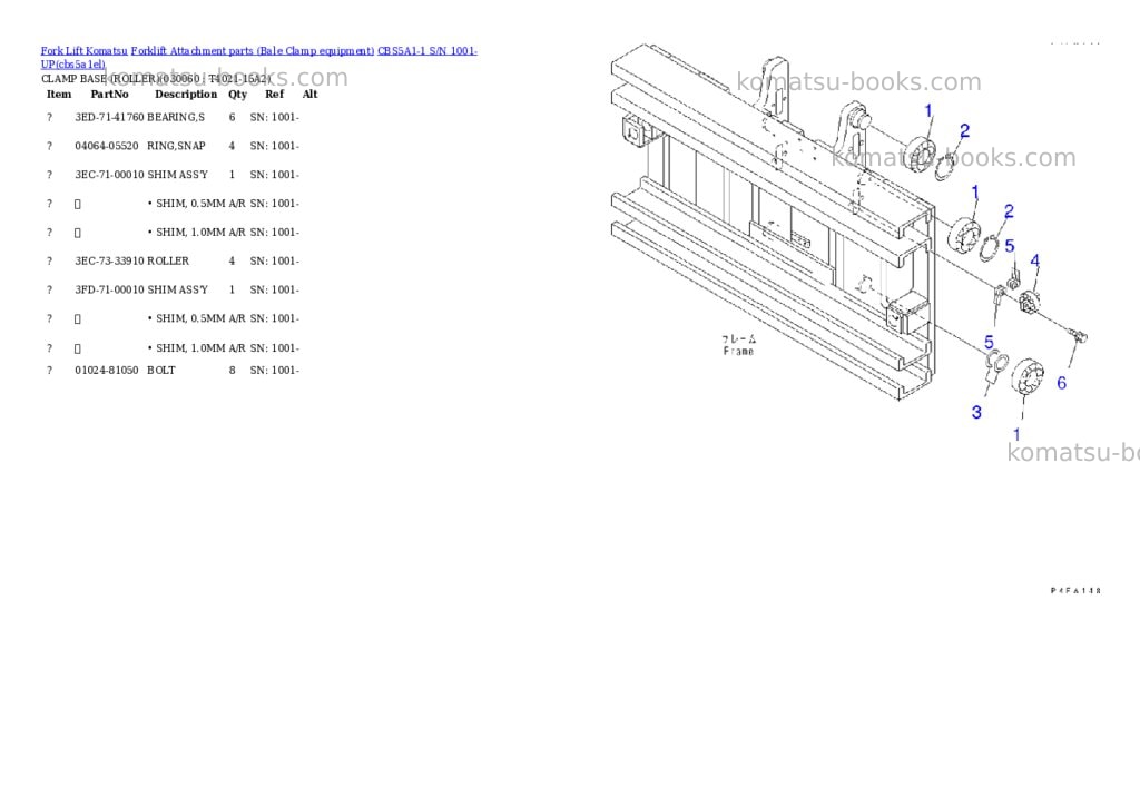 Komatsu cbs5a1-1 s/n 1001-up Parts catalog cover Page 5 Komatsu cbs5a1-1 s/n 1001-up Parts catalog cover Page 5