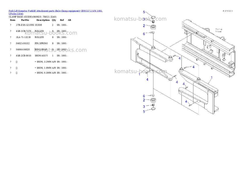 Komatsu cbw157-2 s/n 1001-up Parts catalog cover Page 9 Komatsu cbw157-2 s/n 1001-up Parts catalog cover Page 9