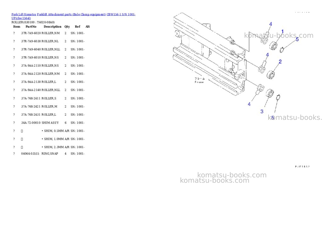 Komatsu cbw156-1 s/n 1001-up Parts catalog cover Page 10