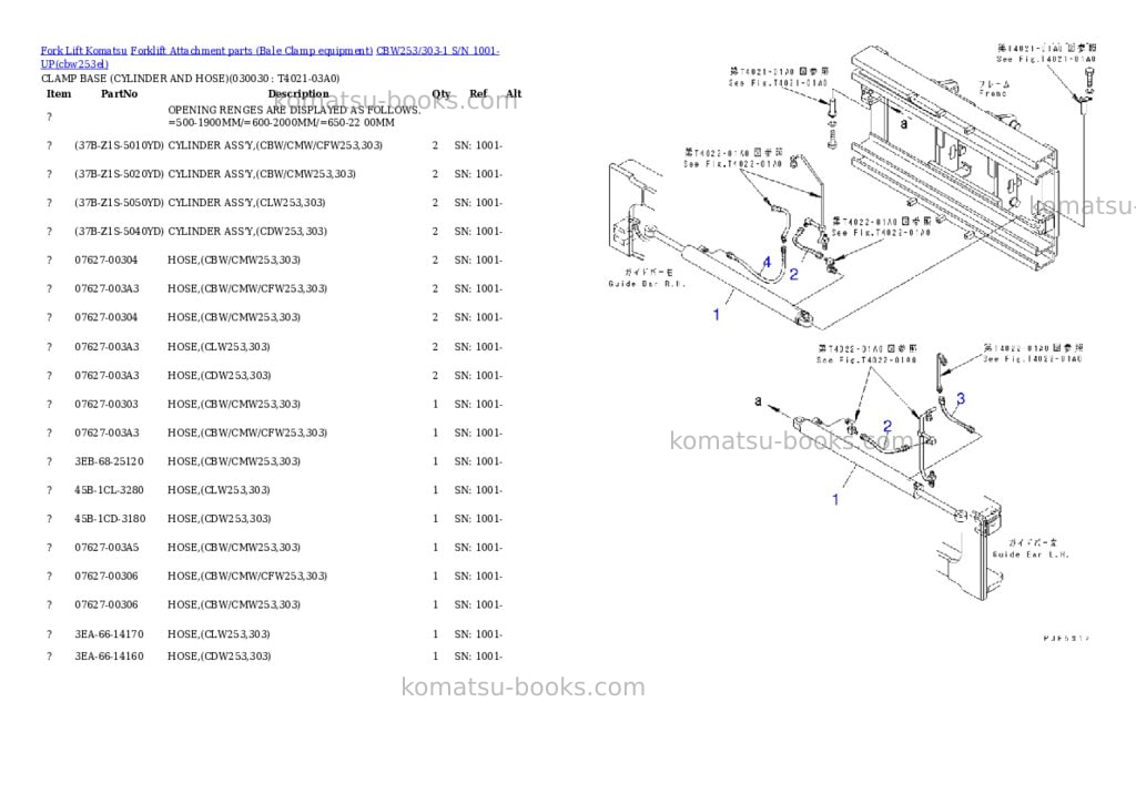 Komatsu cbw253/303-1 s/n 1001-up Parts catalog cover Page 2
