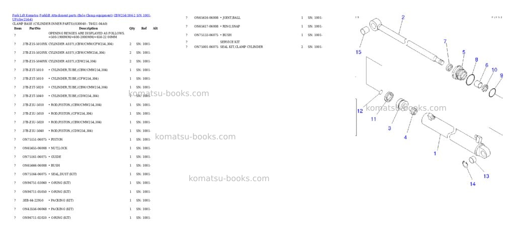 Komatsu cbw254/304-2 s/n 1001-up Parts catalog cover Page 3