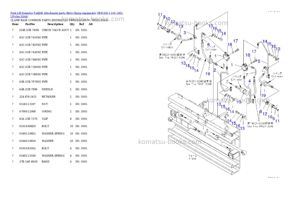 Komatsu cbw359-1 s/n 1001-up Parts catalog cover Page 6 Komatsu cbw359-1 s/n 1001-up Parts catalog cover Page 6