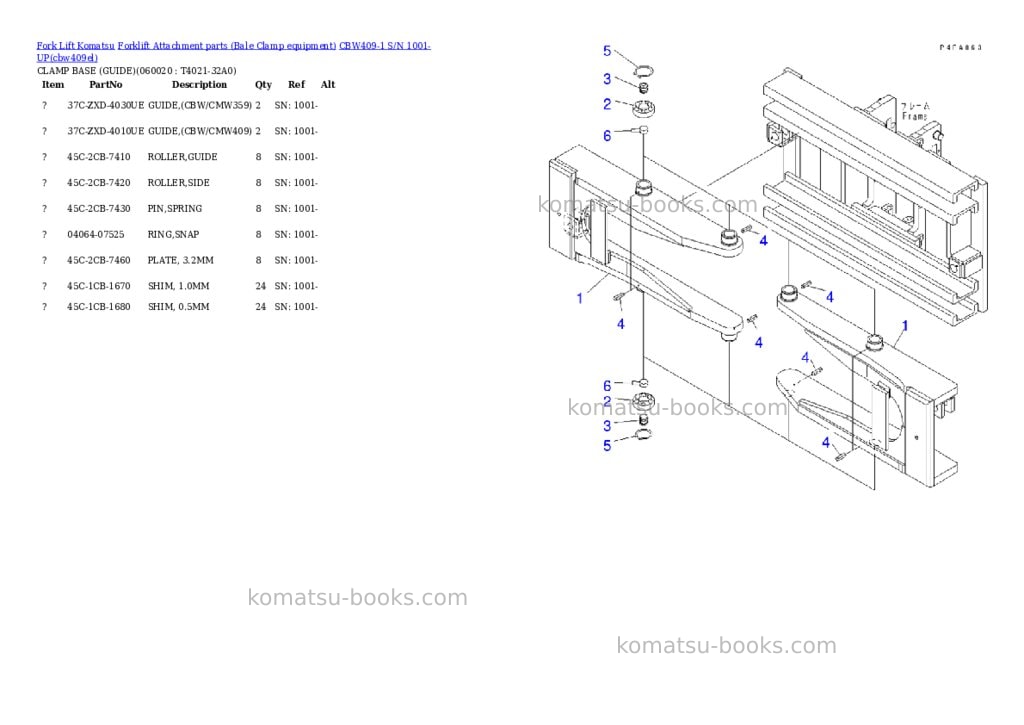 Komatsu cbw409-1 s/n 1001-up Parts catalog cover Page 10