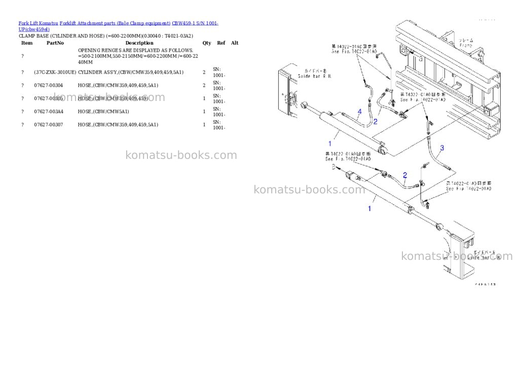 Komatsu cbw459-1 s/n 1001-up Parts catalog cover Page 3