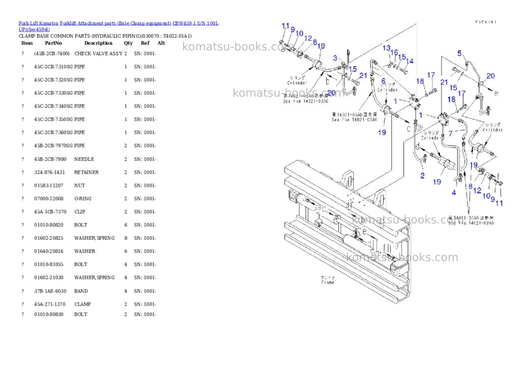 Komatsu cbw459-1 s/n 1001-up Parts catalog cover Page 6