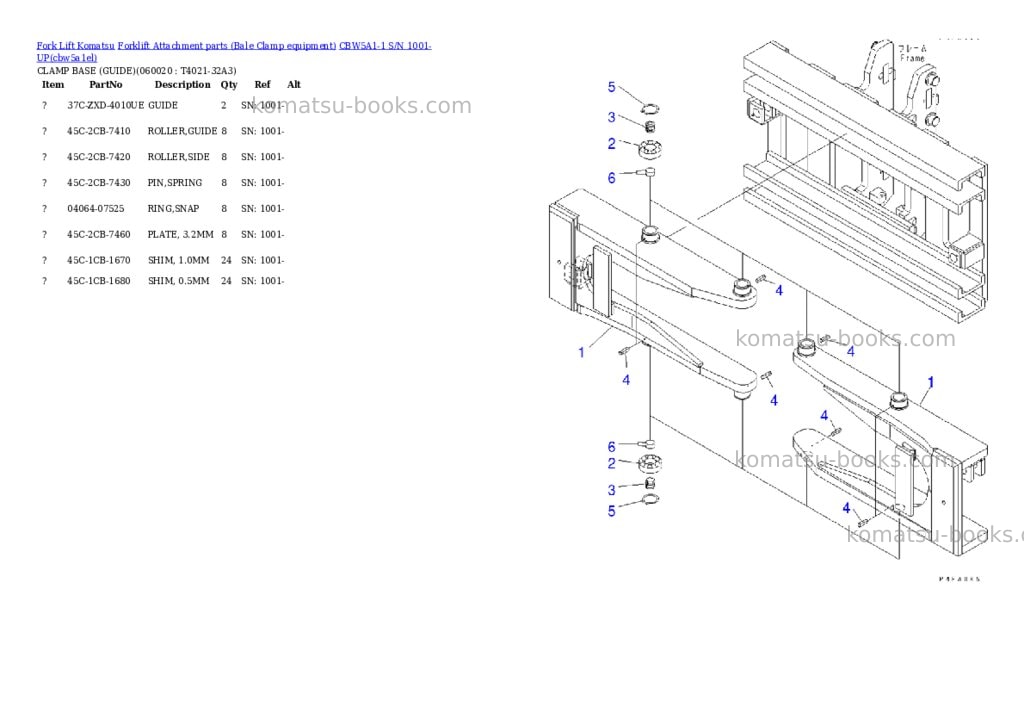 Komatsu cbw5a1-1 s/n 1001-up Parts catalog cover Page 10 Komatsu cbw5a1-1 s/n 1001-up Parts catalog cover Page 10