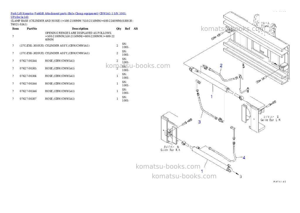 Komatsu cbw5a1-1 s/n 1001-up Parts catalog cover Page 2 Komatsu cbw5a1-1 s/n 1001-up Parts catalog cover Page 2