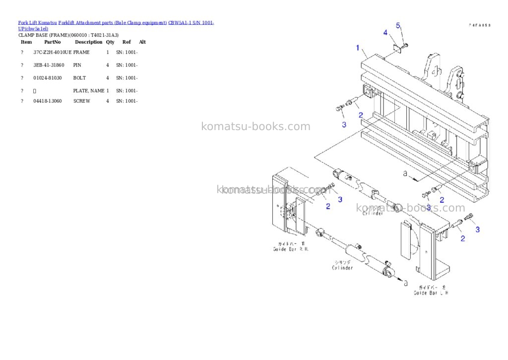 Komatsu cbw5a1-1 s/n 1001-up Parts catalog cover Page 9 Komatsu cbw5a1-1 s/n 1001-up Parts catalog cover Page 9