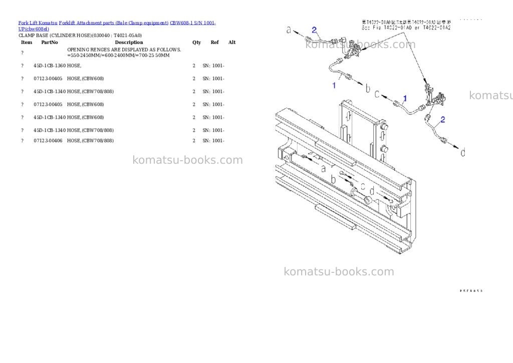 Komatsu cbw608-1 s/n 1001-up Parts catalog cover Page 3