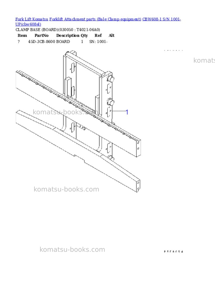 Komatsu cbw608-1 s/n 1001-up Parts catalog cover Page 4