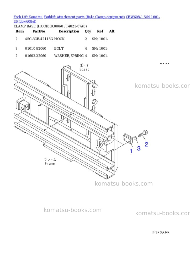 Komatsu cbw608-1 s/n 1001-up Parts catalog cover Page 5