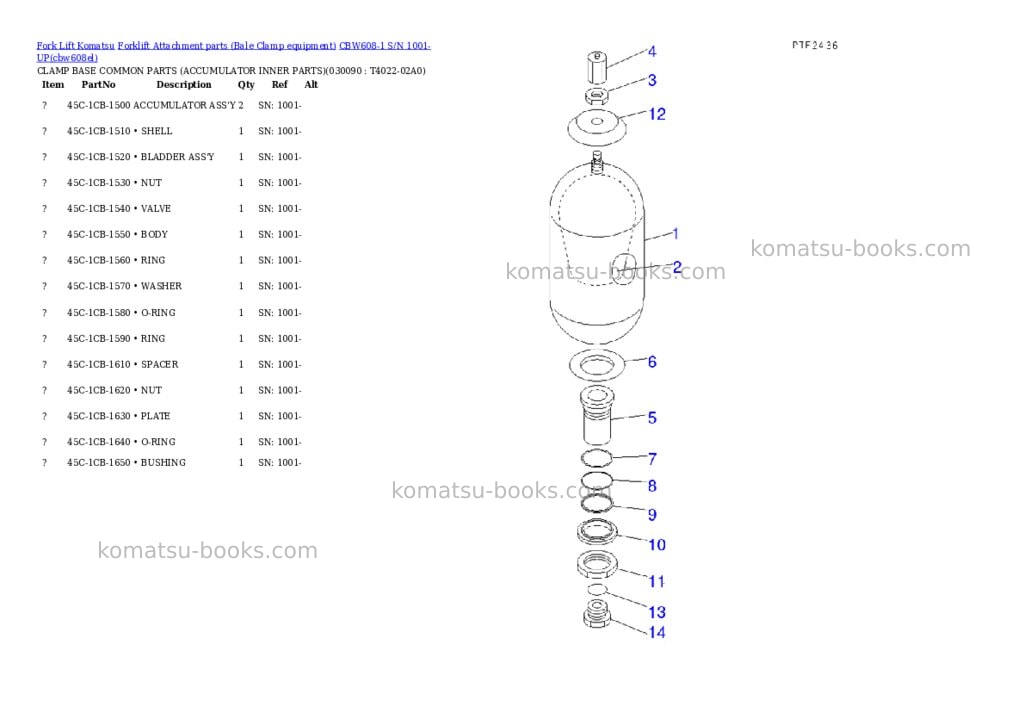 Komatsu cbw608-1 s/n 1001-up Parts catalog cover Page 8