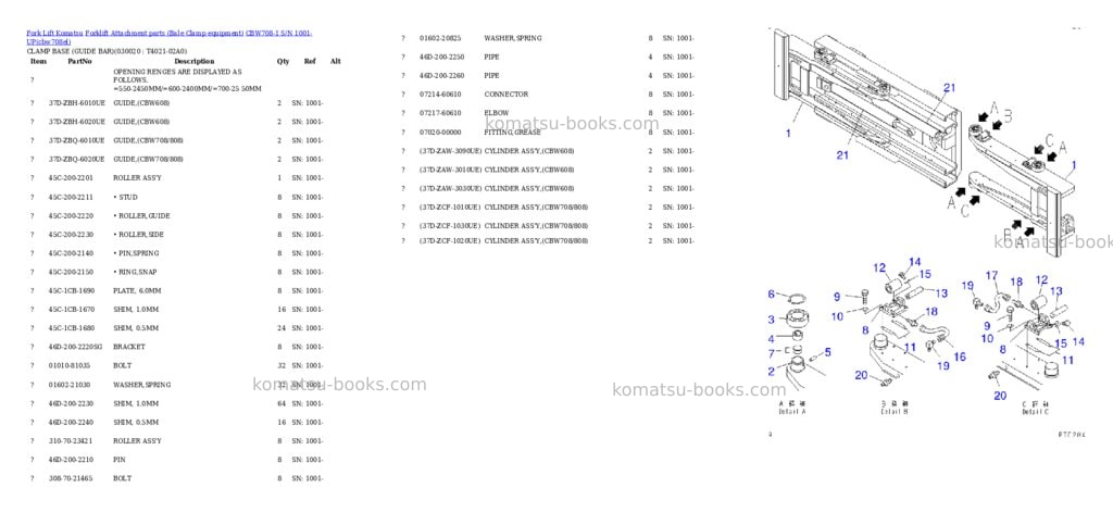 Komatsu cbw708-1 s/n 1001-up Parts catalog cover Komatsu cbw708-1 s/n 1001-up Parts catalog cover