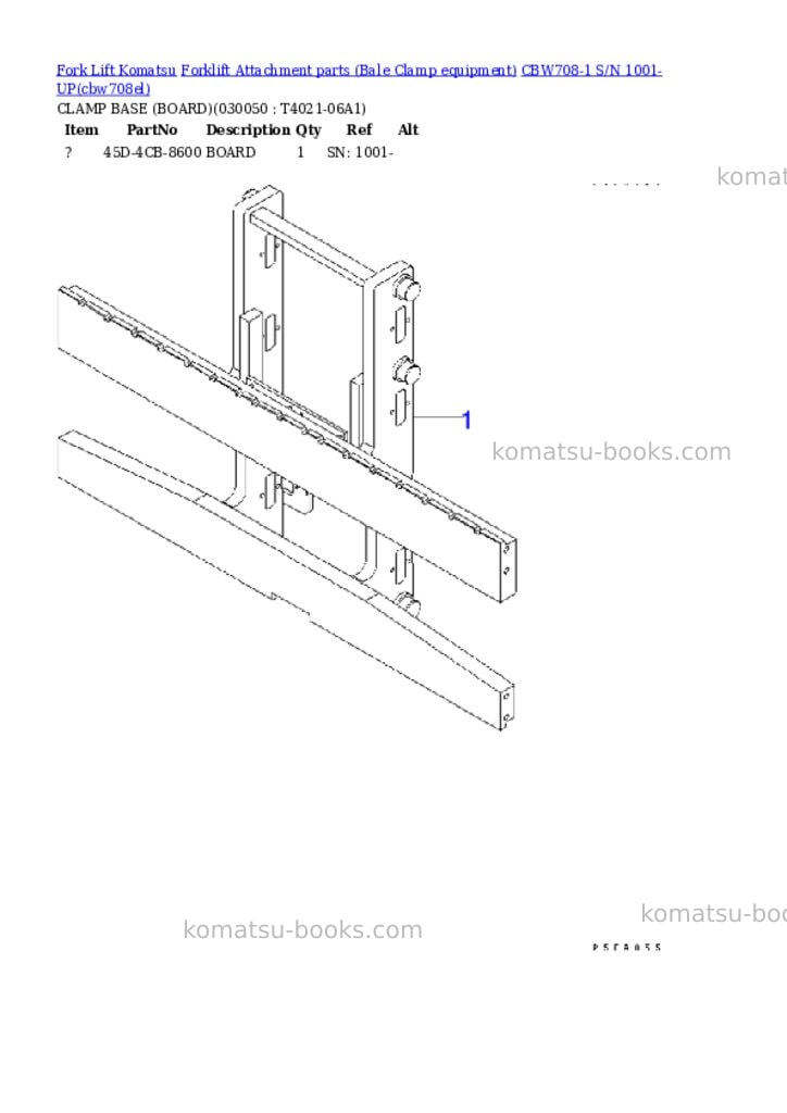 Komatsu cbw708-1 s/n 1001-up Parts catalog cover Page 4 Komatsu cbw708-1 s/n 1001-up Parts catalog cover Page 4