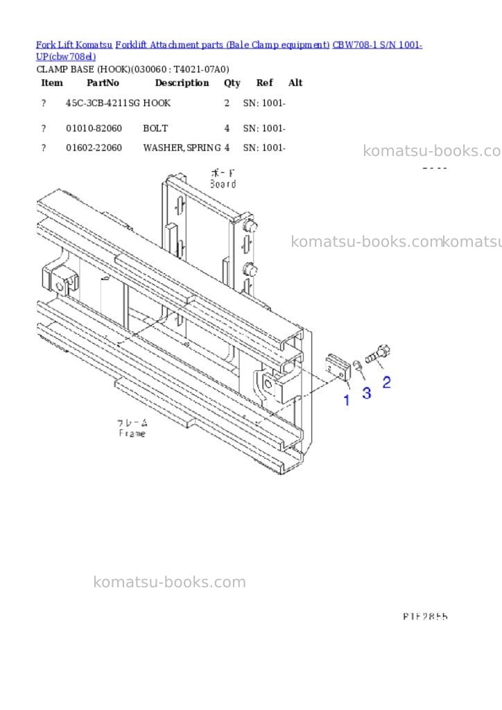 Komatsu cbw708-1 s/n 1001-up Parts catalog cover Page 5 Komatsu cbw708-1 s/n 1001-up Parts catalog cover Page 5