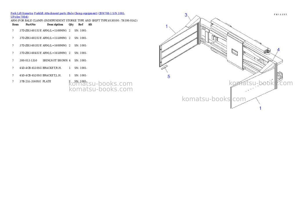 Komatsu cbw708-1 s/n 1001-up Parts catalog cover Page 9 Komatsu cbw708-1 s/n 1001-up Parts catalog cover Page 9