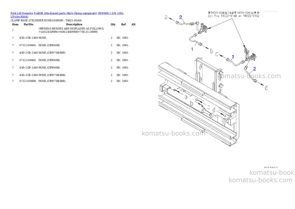 Komatsu cbw808-1 s/n 1001-up Parts catalog cover Page 3