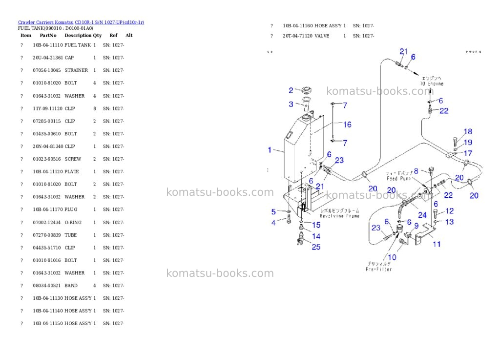 Komatsu cd10r-1 s/n 1027-up Parts catalog cover Page 4
