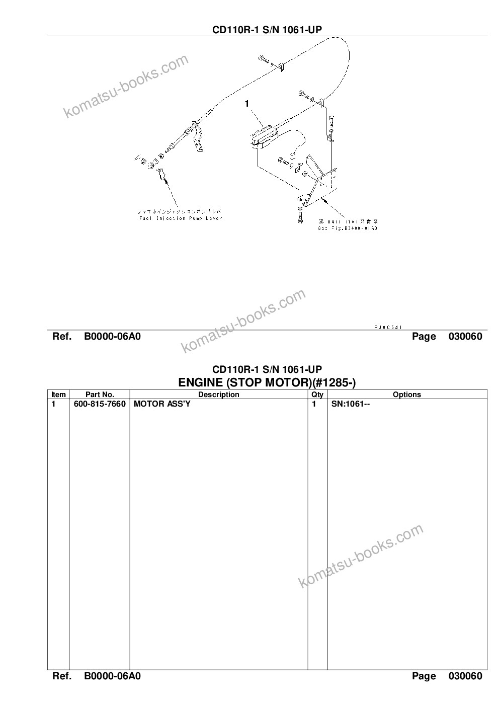 Komatsu cd110r-1 s/n 1061-up Parts catalog cover Page 8 Komatsu cd110r-1 s/n 1061-up Parts catalog cover Page 8