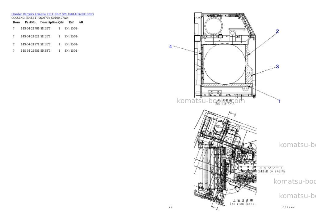 Komatsu cd110r-2 s/n 1501-up Parts catalog cover Page 10 Komatsu cd110r-2 s/n 1501-up Parts catalog cover Page 10