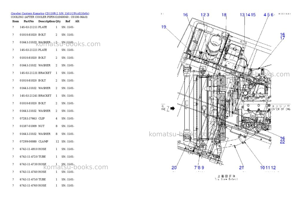 Komatsu cd110r-2 s/n 1501-up Parts catalog cover Page 9 Komatsu cd110r-2 s/n 1501-up Parts catalog cover Page 9