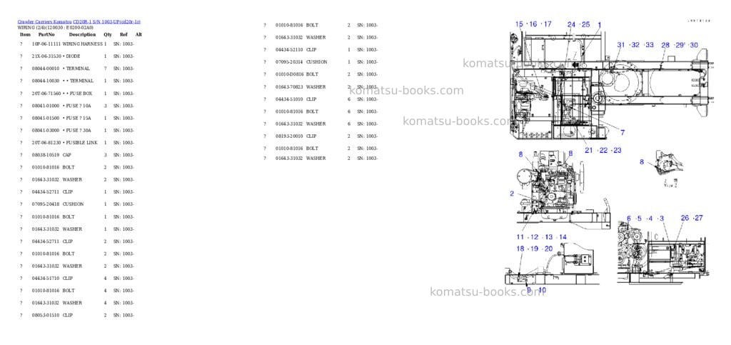 Komatsu cd20r-1 s/n 1003-up Parts catalog cover Page 10