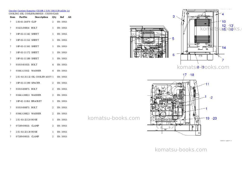 Komatsu cd20r-1 s/n 1003-up Parts catalog cover Page 4