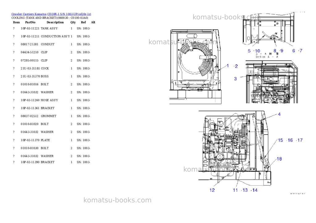 Komatsu cd20r-1 s/n 1003-up Parts catalog cover Page 5