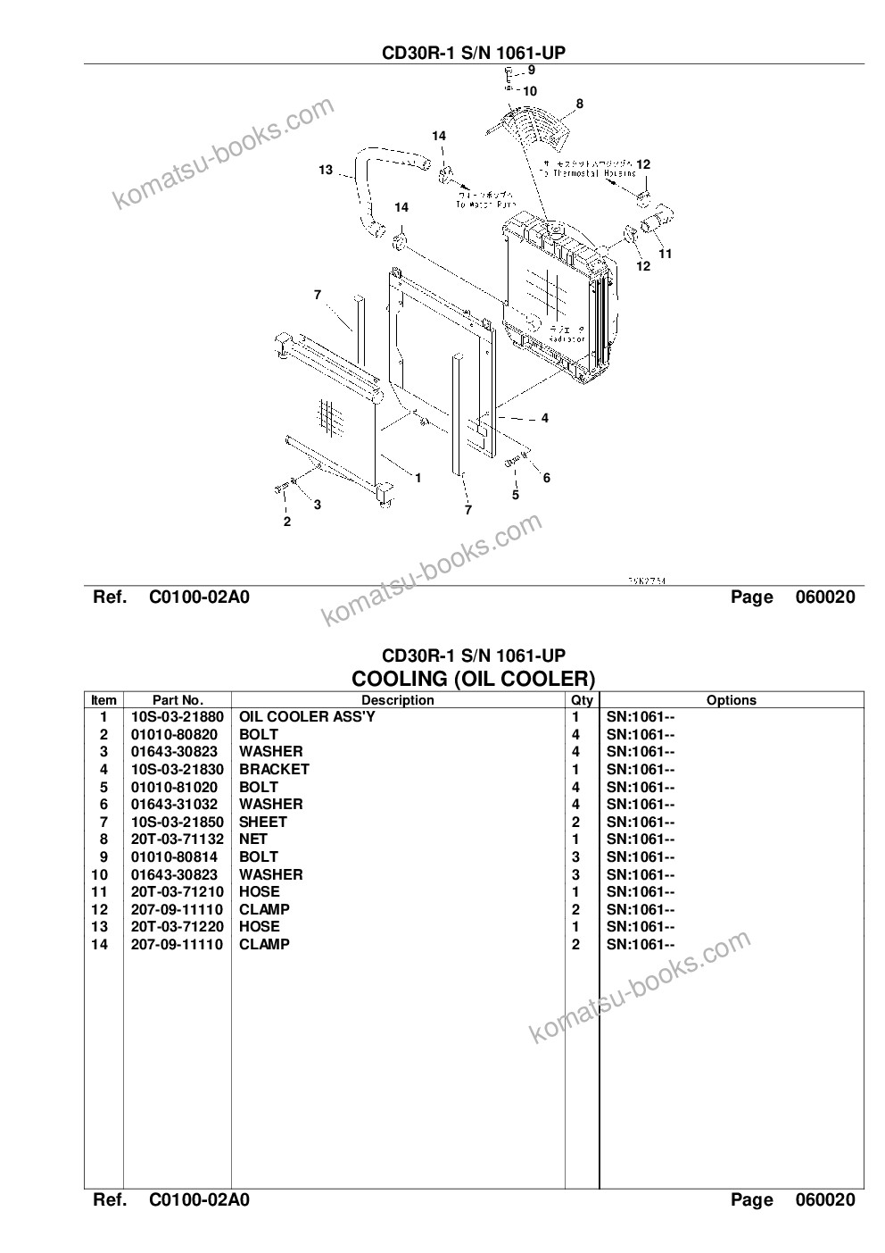 Komatsu CD30R-1 S/N 1061-UP Parts catalog cover Page 10 Komatsu CD30R-1 S/N 1061-UP Parts catalog cover Page 10