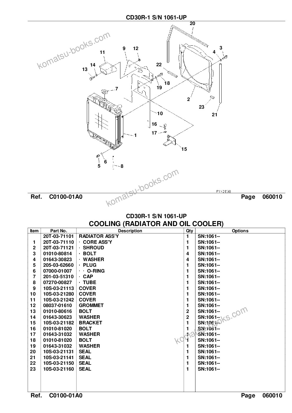Komatsu CD30R-1 S/N 1061-UP Parts catalog cover Page 9 Komatsu CD30R-1 S/N 1061-UP Parts catalog cover Page 9