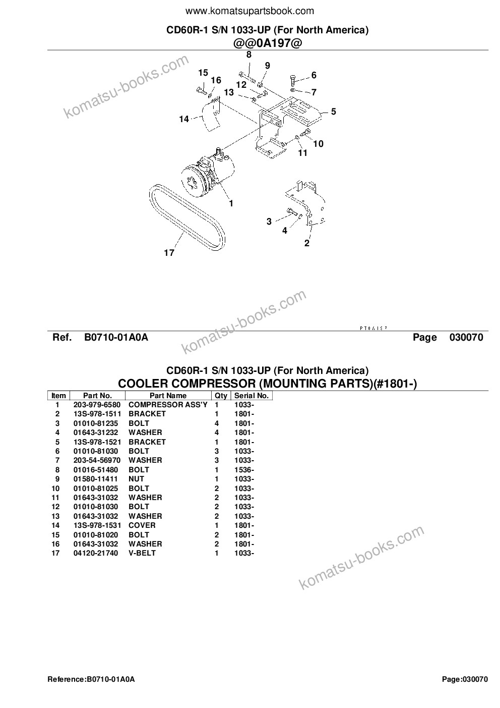 Komatsu cd60r-1 s/n 1033-up for north america Parts catalog cover Page 9
