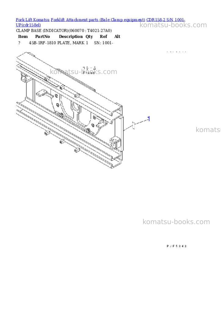 Komatsu cdr158-2 s/n 1001-up Parts catalog cover Page 10 Komatsu cdr158-2 s/n 1001-up Parts catalog cover Page 10
