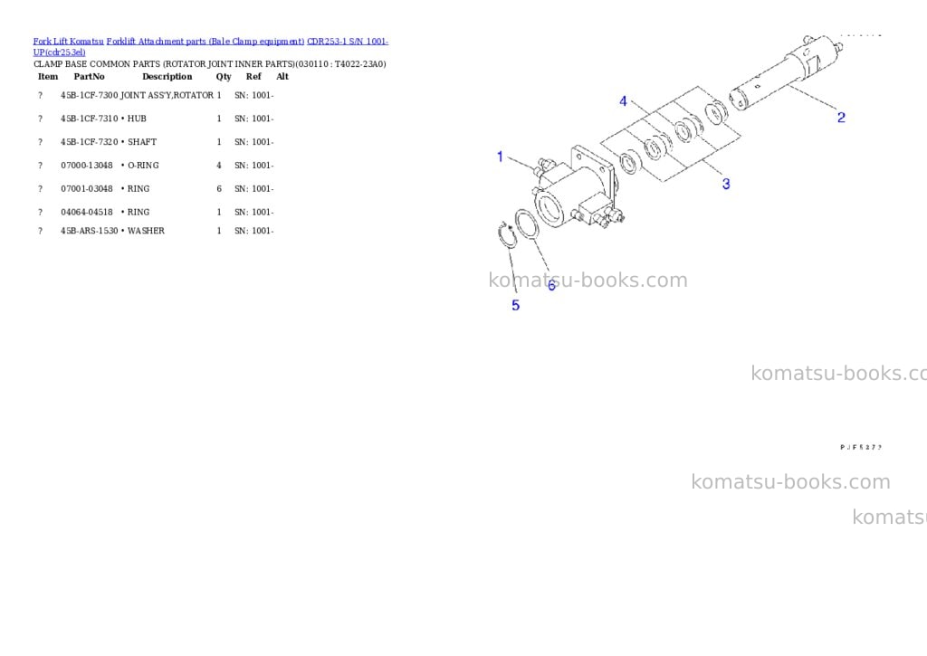 Komatsu cdr253-1 s/n 1001-up Parts catalog cover Page 10 Komatsu cdr253-1 s/n 1001-up Parts catalog cover Page 10
