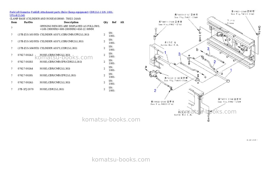 Komatsu cdr253-1 s/n 1001-up Parts catalog cover Page 3 Komatsu cdr253-1 s/n 1001-up Parts catalog cover Page 3