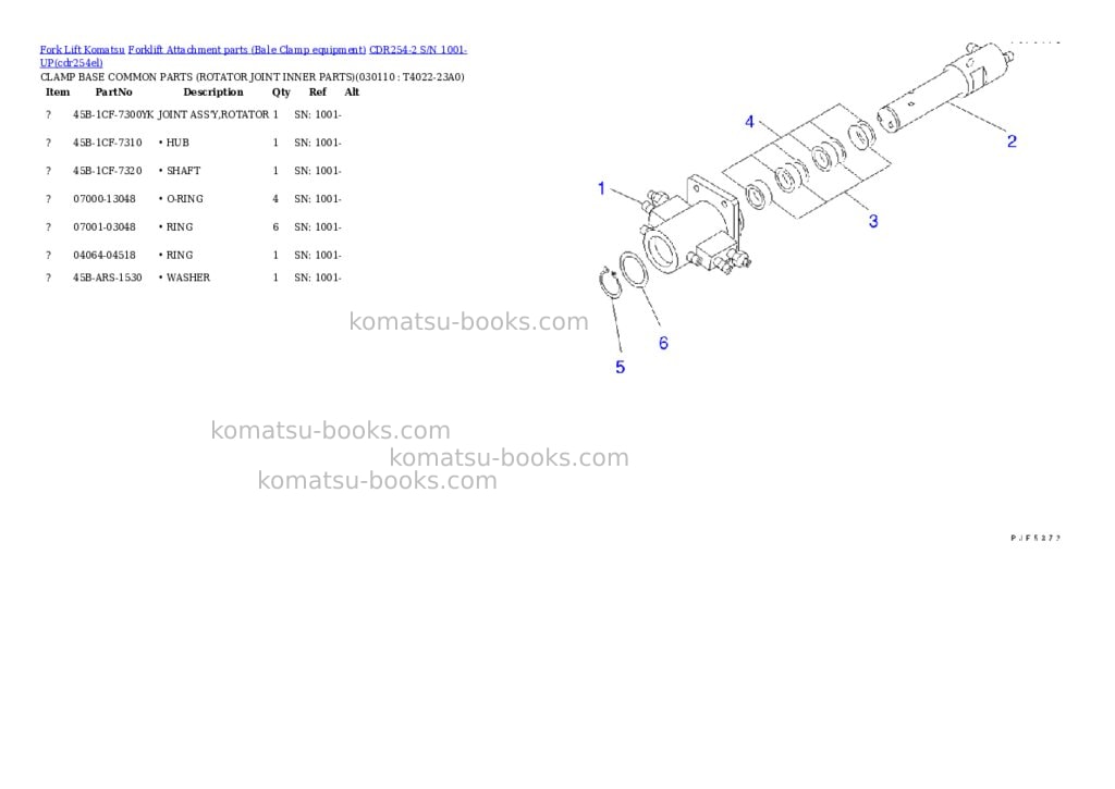 Komatsu cdr254-2 s/n 1001-up Parts catalog cover Page 10 Komatsu cdr254-2 s/n 1001-up Parts catalog cover Page 10
