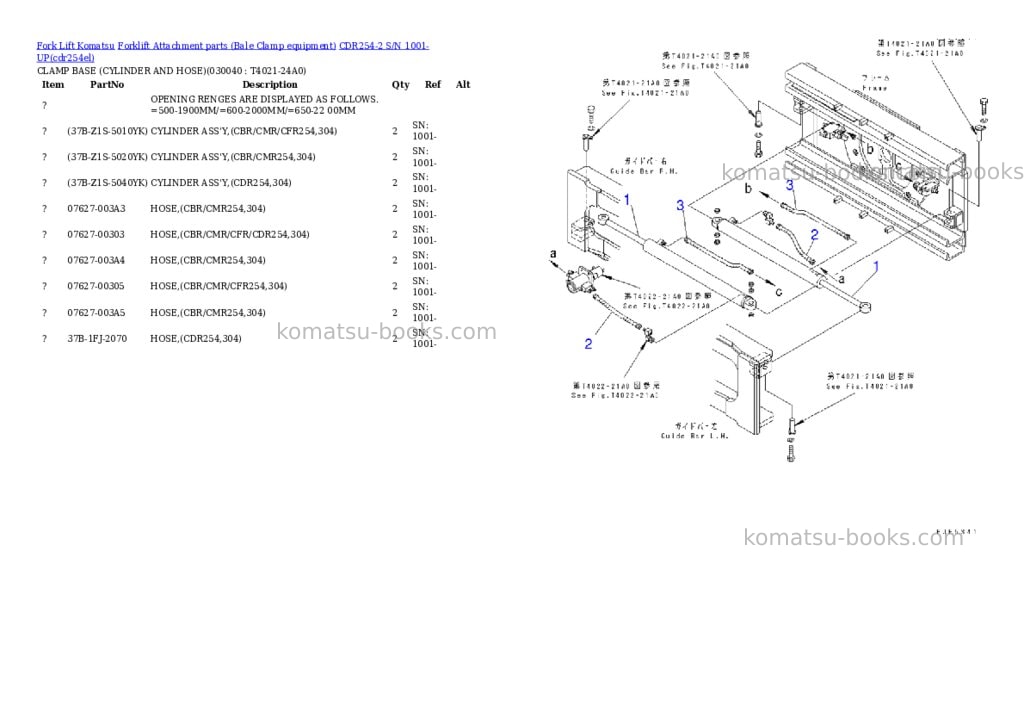 Komatsu cdr254-2 s/n 1001-up Parts catalog cover Page 3 Komatsu cdr254-2 s/n 1001-up Parts catalog cover Page 3