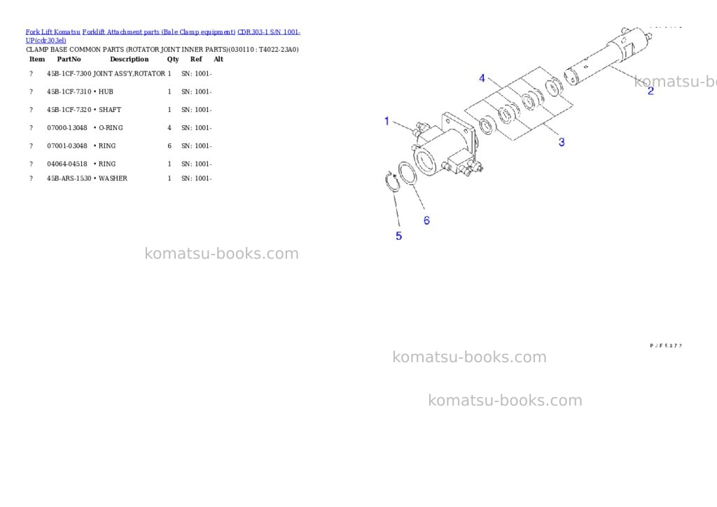 Komatsu cdr303-1 s/n 1001-up Parts catalog cover Page 10 Komatsu cdr303-1 s/n 1001-up Parts catalog cover Page 10
