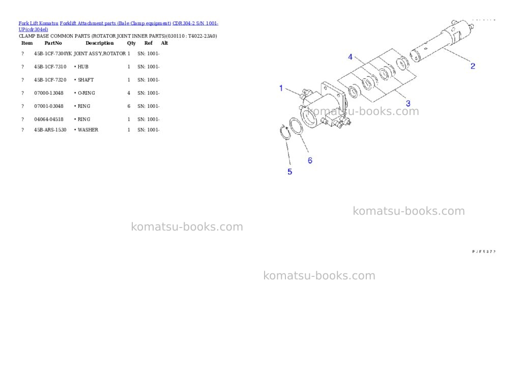 Komatsu cdr304-2 s/n 1001-up Parts catalog cover Page 10 Komatsu cdr304-2 s/n 1001-up Parts catalog cover Page 10