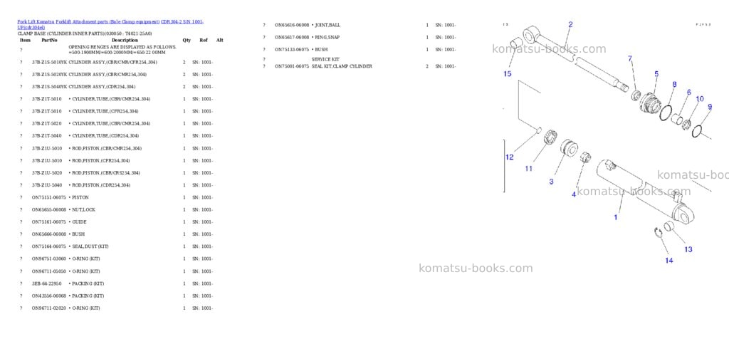 Komatsu cdr304-2 s/n 1001-up Parts catalog cover Page 4 Komatsu cdr304-2 s/n 1001-up Parts catalog cover Page 4