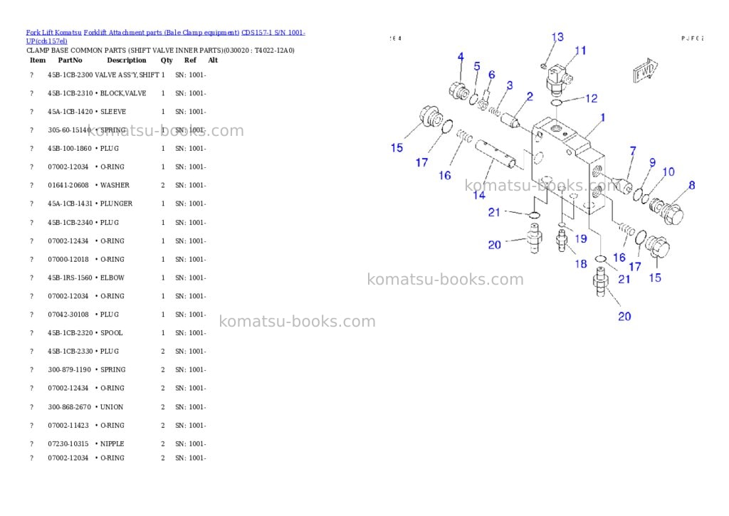 Komatsu cds157-1 s/n 1001-up Parts catalog cover Page 2 Komatsu cds157-1 s/n 1001-up Parts catalog cover Page 2