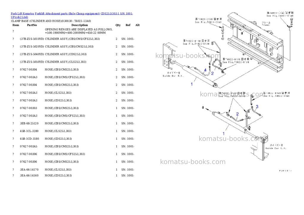 Komatsu cds253/303-1 s/n 1001-up Parts catalog cover Page 3