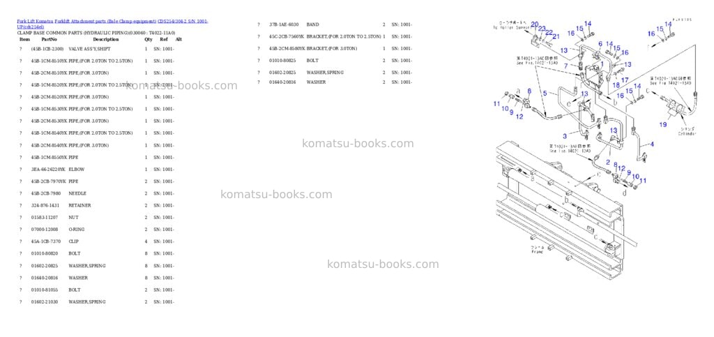 Komatsu cds254/304-2 s/n 1001-up Parts catalog cover Page 6