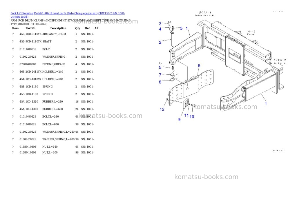 Komatsu cdw157-2 s/n 1001-up Parts catalog cover Page 9