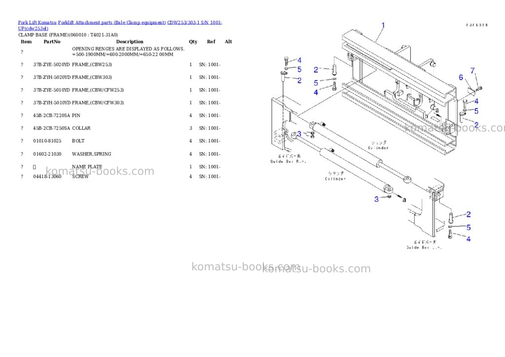 Komatsu cdw253/303-1 s/n 1001-up Parts catalog cover Page 10