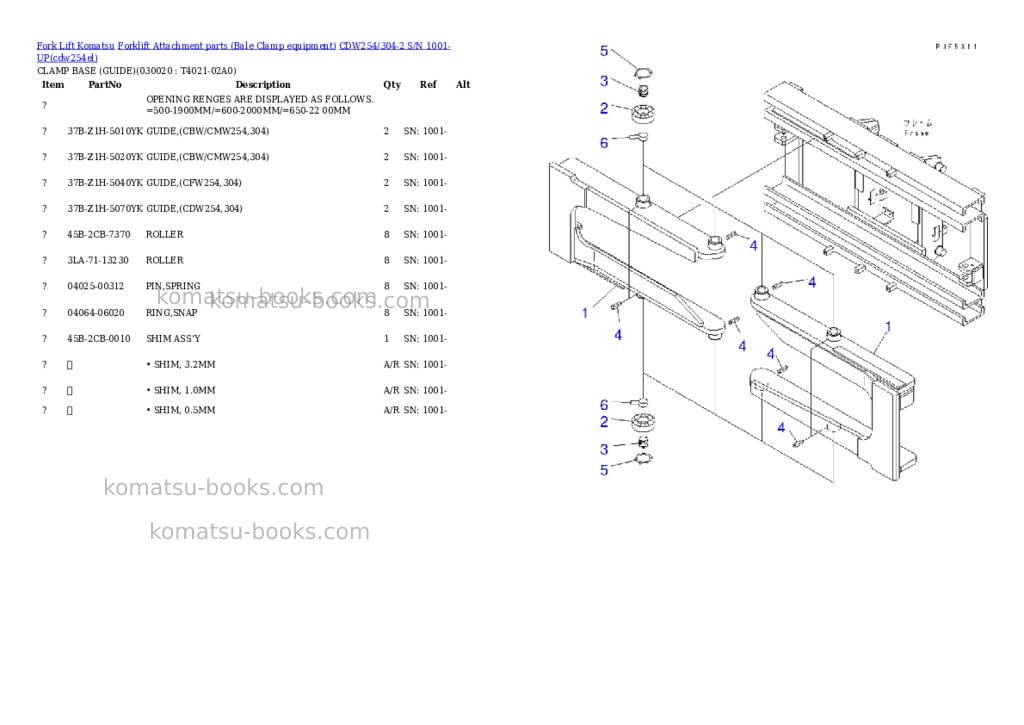 Komatsu cdw254/304-2 s/n 1001-up Parts catalog cover Komatsu cdw254/304-2 s/n 1001-up Parts catalog cover