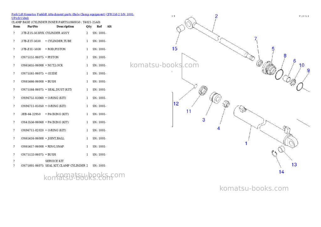 Komatsu cfr158-2 s/n 1001-up Parts catalog cover Page 9 Komatsu cfr158-2 s/n 1001-up Parts catalog cover Page 9