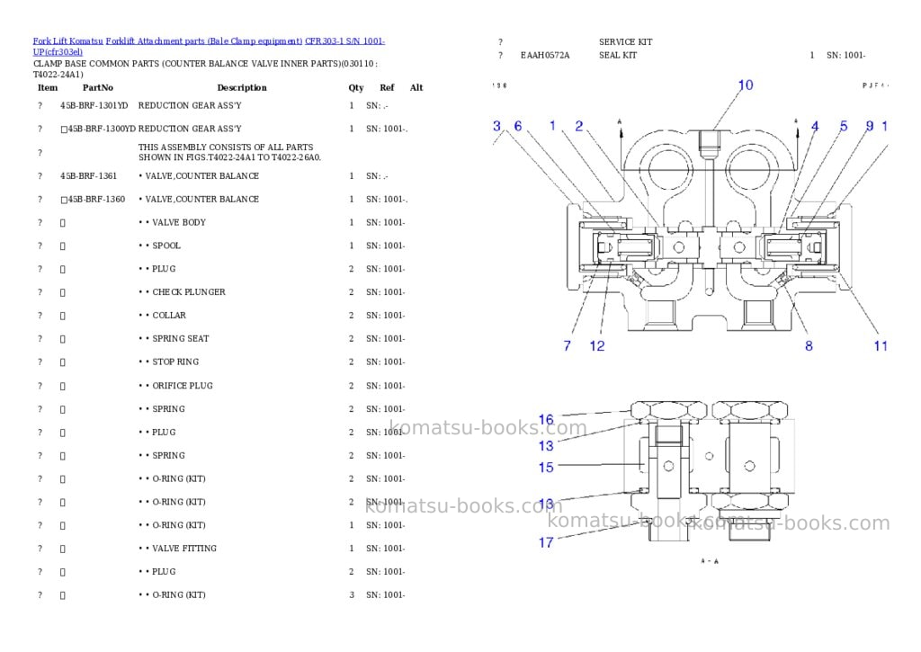 Komatsu cfr303-1 s/n 1001-up Parts catalog cover Page 10 Komatsu cfr303-1 s/n 1001-up Parts catalog cover Page 10