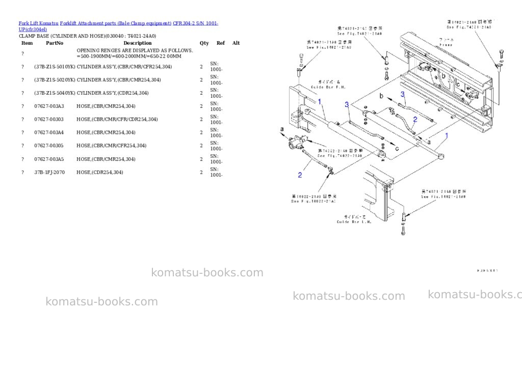 Komatsu cfr304-2 s/n 1001-up Parts catalog cover Page 3 Komatsu cfr304-2 s/n 1001-up Parts catalog cover Page 3