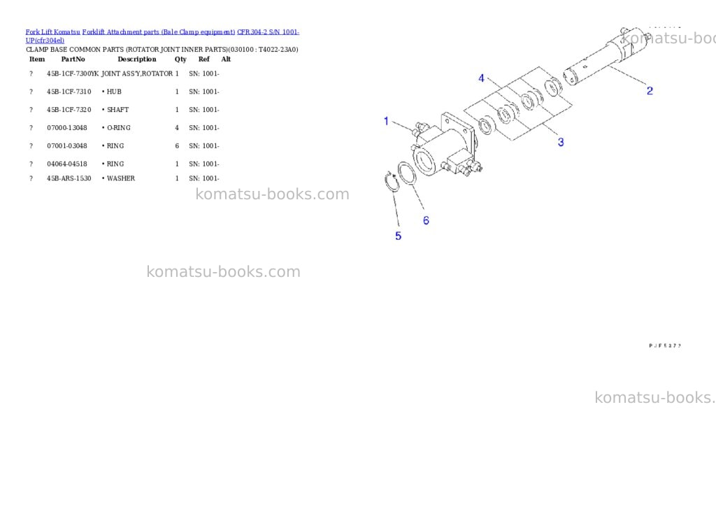 Komatsu cfr304-2 s/n 1001-up Parts catalog cover Page 9 Komatsu cfr304-2 s/n 1001-up Parts catalog cover Page 9