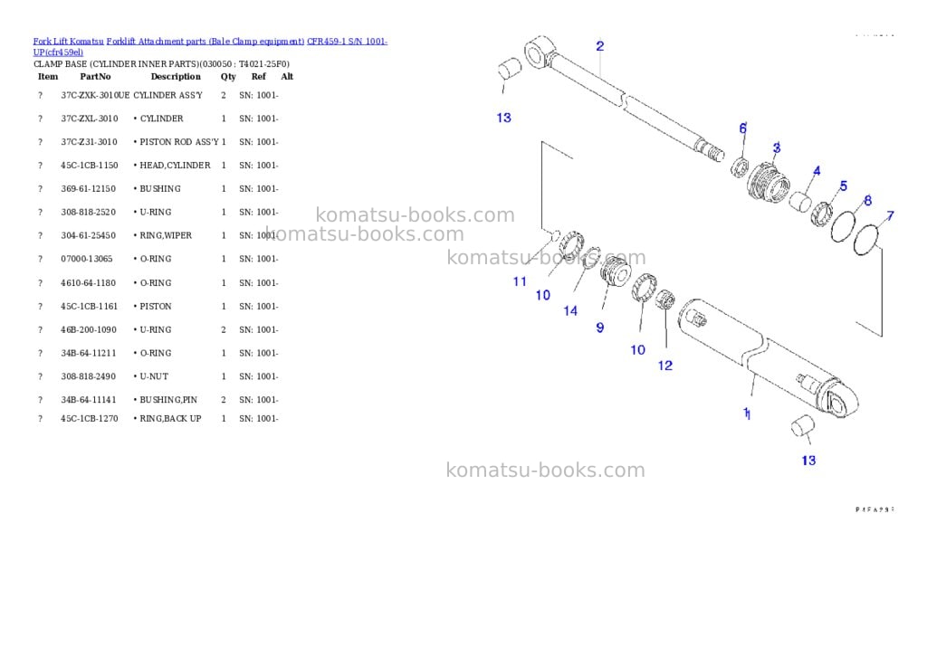 Komatsu cfr459-1 s/n 1001-up Parts catalog cover Page 9 Komatsu cfr459-1 s/n 1001-up Parts catalog cover Page 9